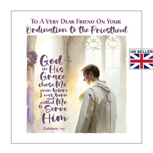 Ordination Card | Priest Ordination Card | Ordination Card For Friend
