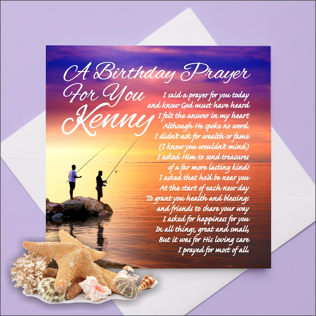 Personalised Christian Birthday Card | I Said A Prayer Verse | Sunset ...