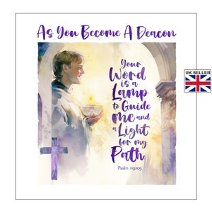 New Deacon Card | Ordination to the Diaconate Card