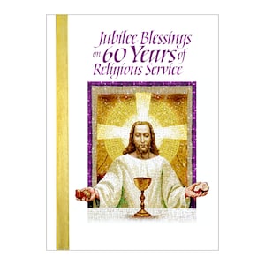 Deluxe Priest 60th Anniversary of Ordination Card | Diamond Jubilee Card for Catholic Priest