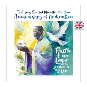 Minister Ordination Anniversary Card | Anniversary Card for Ordained Minister | Anniversary Card for Ordained Pastor