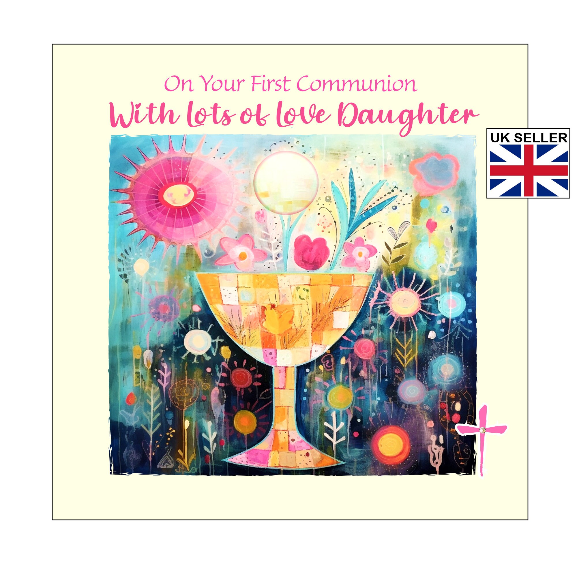 Personalized First Communion Card | Daughter's Holy Communion - Etsy