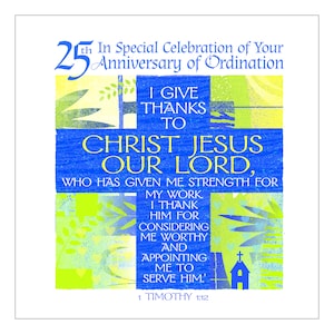 Priest 25th Anniversary of Ordination Card