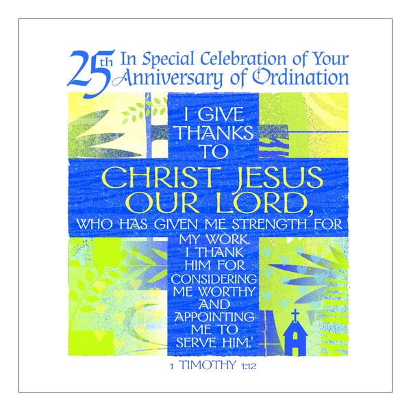Priest 25th Anniversary of Ordination Card