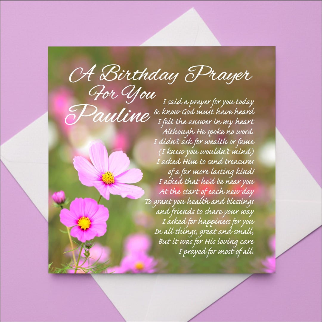 Personalised Christian Birthday Card | I Said A Prayer for You Today ...