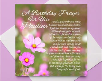 Personalised Christian Birthday Card | I Said A Prayer For You Today