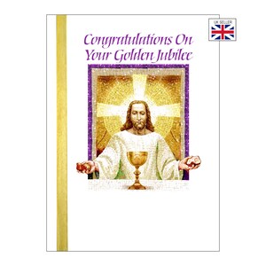 Golden Jubilee Card For A Priest | 50th Anniversary of Ordination Card For A Priest | Golden Jubilee Card For A Catholic Priest
