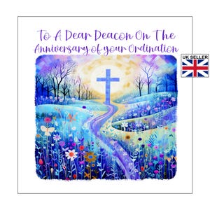 Anniversary Card For A Deacon  | Anniversary of Ordination To The Diaconate Card |