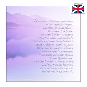 Sympathy Card For Male | Sympathy Card For Son  |  Sympathy Card For Dad | Sympathy Card For Husband | Sympathy Card For Brother