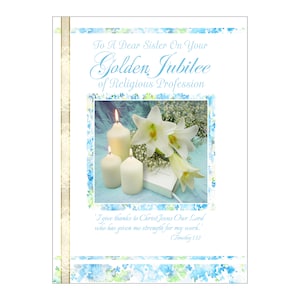 Large Golden Jubilee Card For A Nun