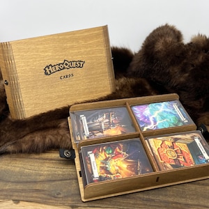 Heroquest Kartenetui aus Holz für alte und neue Version – Größe S