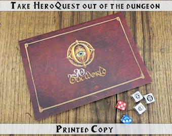 Outworld - Libro de reglas suplementario de la expansión HeroQuest - Saca a tus personajes de la mazmorra - Copia impresa en inglés