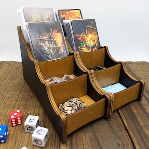 Karten-, Token- und Kachelhalter aus Holz für Brettspiele, modular, magnetisch, hohe Kapazität, perfekt für Heroquest und Dungeon Crawler