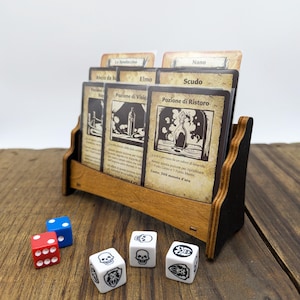 Kartenhalter aus Holz für Brettspiele, universeller Kartenhalter, Dashboard Heroquest, Descent, Warhammer Quest, Dungeon Crawlers