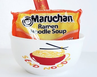 Ramen Bowl Set, Send Noods, noodle lovers, Pho Lover, personalized gifts, gifts for him, Valentine's Day Gifts