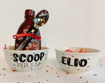 Personalized Ice Cream bowl set