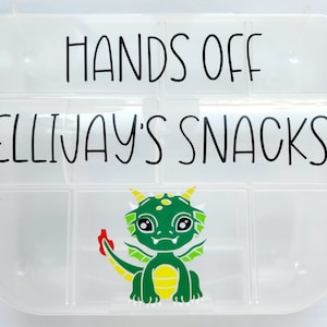 personalized Snackle box, travel snack box, snack box for kids, charcuterie container, airplane snacks, gifts for kids, to go box