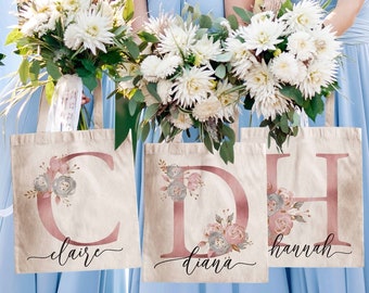 Personalized Tote Bags for Women, Bridesmaid Proposal, Gifts from the Bride, Bridesmaid Tote Bag, Gifts for Bridesmaid, Custom Tote Bags