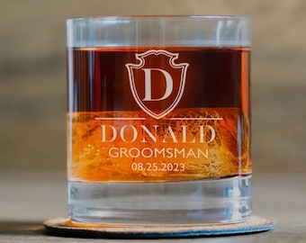 Groomsmen Whiskey Glasses, Personalized Groomsmen Gifts, Groomsmen Proposal Gift, Custom Groomsmen Gift, Best Man Gift, Engraved Old Fashion