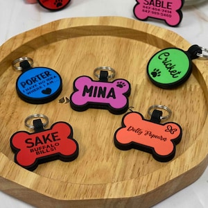 Silicone Dog Tags, Personalized Dog ID Tags, Silicone Dog Tag, Silent Dog Tag, Dog Tags for Dogs, Engraved Silicone Dog Tag, Soundless Tag