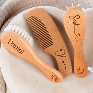 Personalized Wooden Baby Hairbrush,Custom Engraved Name Brush Keepsake Gift,Baby Shower,New Mom Gift,Baby Girl Gift,Baby Boy Gift, Newborn