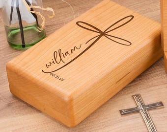 Personalized First Communion Jewelry Box, Engraved Jewelry Box, First Holy Communion Gift, Religious Gift, Gift for Boy, Gift for Girl