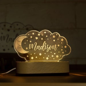 Kid Night Light with Name, Baby Night Light Personalized Nursery Gift, Custom Night Light, Baby Shower Gift, Newborn Gift, 1st Birthday Gift bild 1