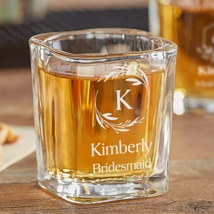 Personalized Bridesmaid Shot Glasses, Bridesmaid Gifts, Custom Shot Glass for Bridesmaids, Engraved Shot Glass, Bachelorette Party