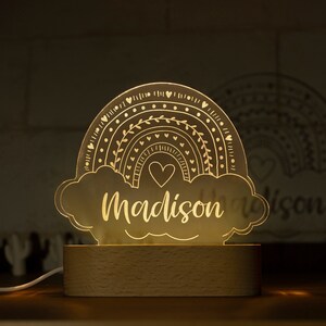 Kid Night Light with Name, Baby Night Light Personalized Nursery Gift, Custom Night Light, Baby Shower Gift, Newborn Gift, 1st Birthday Gift bild 4