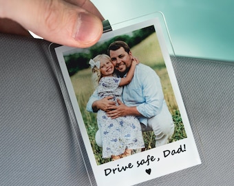 Photo Car Visor Clip, Fathers Day Gifts, Personalized Gift for Him Anniversary, Drive Safe Gift, Car Photo Frame, Couples Keepsake