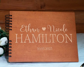 Wedding Guestbook, Wedding Gifts for Couples, Personalized Wooden Guest Book, Photo Album, Wedding Album, Wedding Gifts