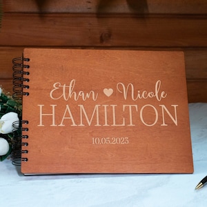 Wedding Guestbook, Personalized Wooden Guest book Perfect for Wedding, Photobooth, Photo Album, Wedding Album, Wedding Gifts for Couple