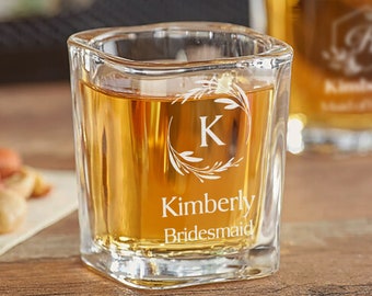 Personalized Bridesmaid Shot Glasses, Bridesmaid Gifts, Custom Shot Glass for Bridesmaids, Engraved Shot Glass, Bachelorette Party