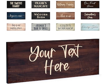 Wood Sign for Wall, Personalized Wood Wall Signs, Housewarming Gifts, Custom Wood Signs, Personalized Gifts, Home Decor