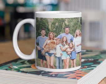 Photo Mug, Personalized Coffee Mugs, Custom Picture Mug, Gifts for Him, Her, Wrap Photo Mug, Logo Coffee Mugs, Boyfriend Gift