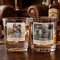 Dad Gifts, Custom Photo Whiskey Glass, Fathers Day, Personalized Whiskey Glass, Dad Est Whiskey Glass, Portrait Photo Grandpa Glass product logo