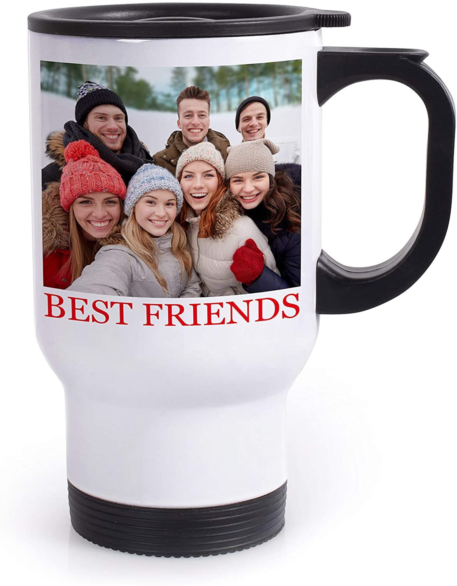 Personalized Photo Travel Mug With Handle Custom Coffee Etsy