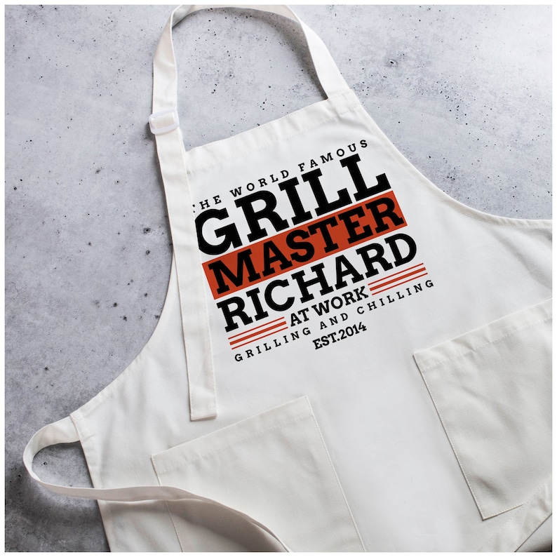 A custom cooking apron made from high-quality fabric print your chosen name, message is the most wonderful gift for your brother