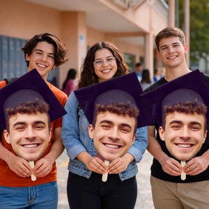 Graduation 2026, Big Head Face Cutouts, Graduation Fan, Class of 2026, Big Heads on a Stick, Face on a Stick, Gift for Graduate