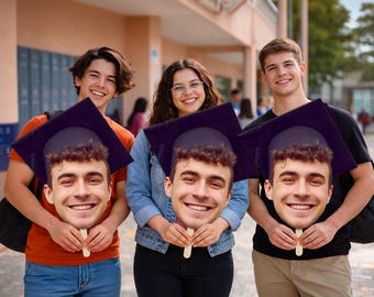 Graduation 2026, Big Head Face Cutouts, Graduation Fan, Class of 2026, Big Heads on a Stick, Face on a Stick, Gift for Graduate