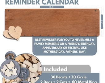 Wood Family Calendar Tag Set