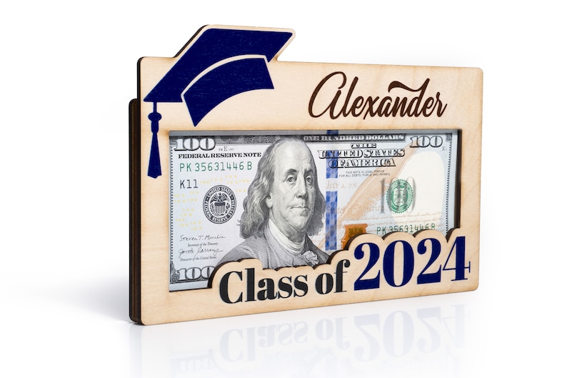 Graduation Money Holder Personalized, Graduation Gift, Class of 2024, High School Graduation, Gift for Graduates, High School Senior image 4