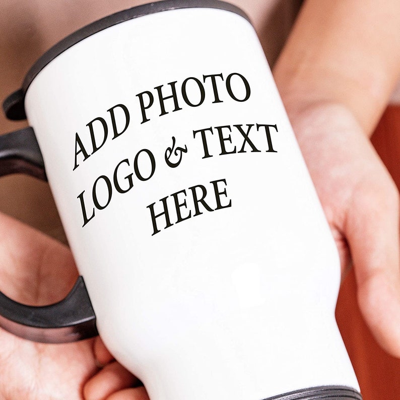 Personalized Photo Travel Mug With Handle Custom Coffee Etsy
