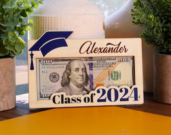 Graduation Money Holder Personalized, Graduation Gift, Class of 2024, High School Graduation, Gift for Graduates, High School Senior