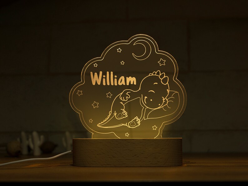 Kid Night Light with Name, Baby Night Light Personalized Nursery Gift, Custom Night Light, Baby Shower Gift, Newborn Gift, 1st Birthday Gift bild 9