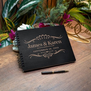 Wedding Guestbook, Personalized Wooden Guest book Perfect for Wedding, Photobooth, Photo Album, Wedding Album, Wedding Gifts for Couple image 9