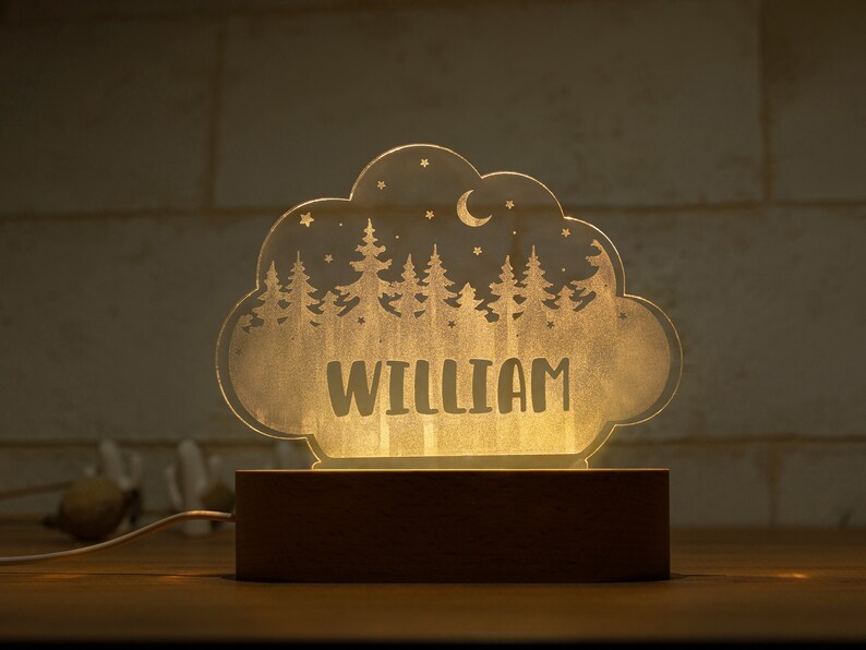 Kid Night Light with Name, Baby Night Light Personalized Nursery Gift, Custom Night Light, Baby Shower Gift, Newborn Gift, 1st Birthday Gift bild 7