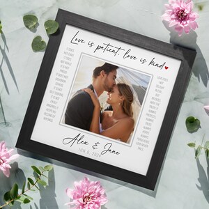 Personalized Wedding Gift, Wedding Couple Photo Frame, Couple Keepsake ...