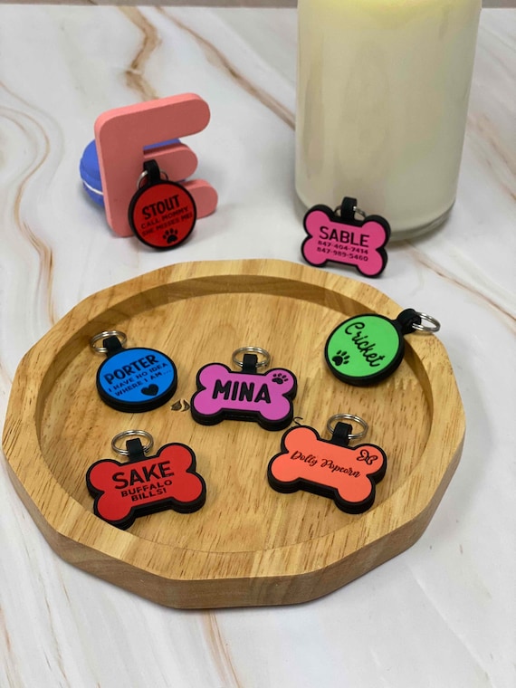 Silicone Dog Tags, Personalized Dog ID Tags, Silicone Dog Tag, Silent Dog Tag, Dog Tags for Dogs, Engraved Silicone Dog Tag, Soundless Tag