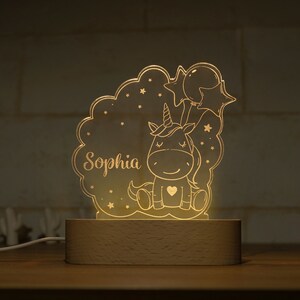 Kid Night Light with Name, Baby Night Light Personalized Nursery Gift, Custom Night Light, Baby Shower Gift, Newborn Gift, 1st Birthday Gift bild 8